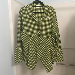 Mill Valley Cotton/Poly Asymetrical  Hobo Shacket Sz L